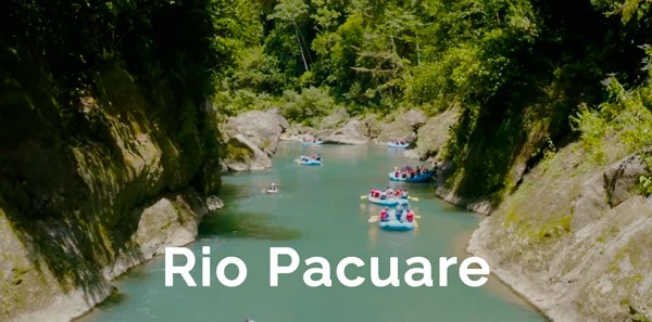 rafting on pacuare river in Costa Rica